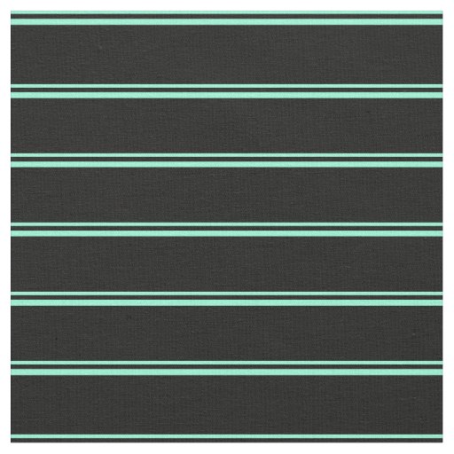 Aquamarine and Black Colored Pattern of Stripes Fabric