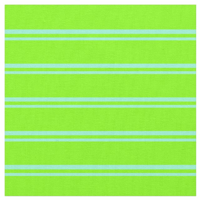 Aquamarine and Chartreuse Colored Pattern Fabric (Close Up)