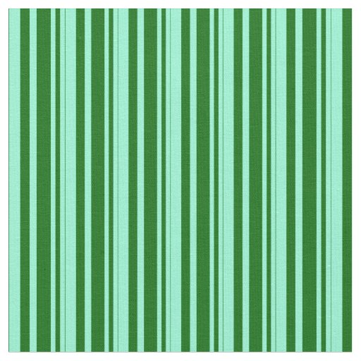 Aquamarine and Dark Green Pattern Fabric