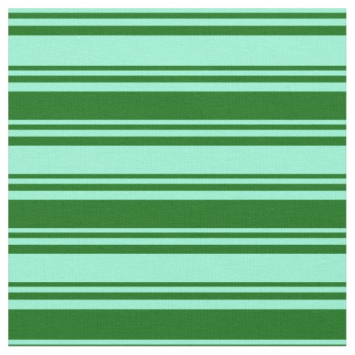 Aquamarine and Dark Green Pattern of Stripes Fabric