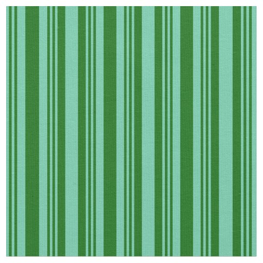 Aquamarine and Dark Green Pattern of Stripes Fabric