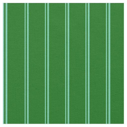 Aquamarine and Dark Green Striped Pattern Fabric