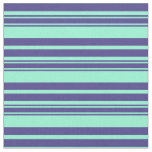 [ Thumbnail: Aquamarine and Dark Slate Blue Pattern Fabric ]