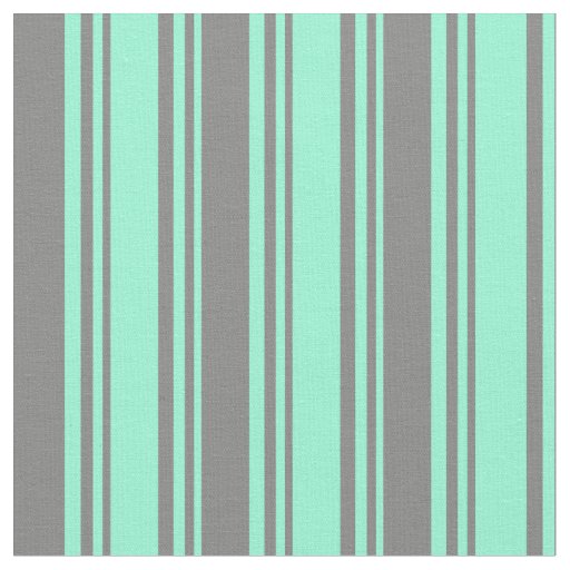 Aquamarine and Gray Colored Stripes/Lines Pattern Fabric
