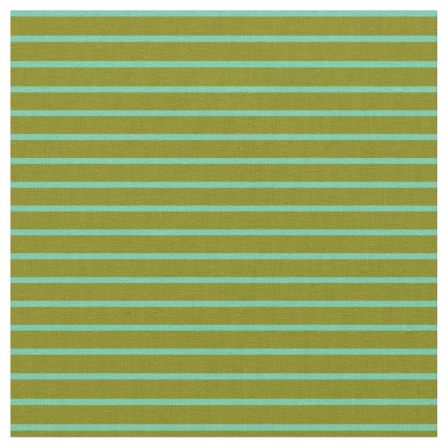 Aquamarine and Green Colored Lines Fabric (Close Up)