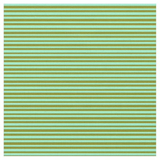 Aquamarine and Green Striped Pattern Fabric