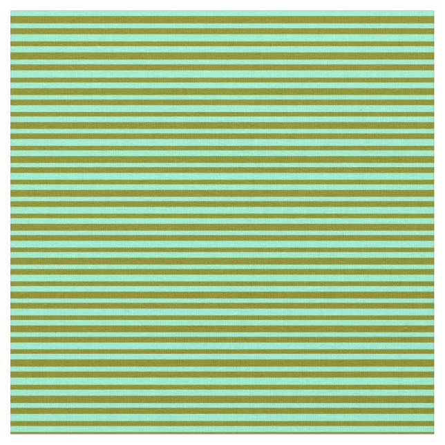 Aquamarine and Green Striped Pattern Fabric (Close Up)
