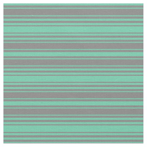 Aquamarine and Grey Stripes/Lines Pattern Fabric
