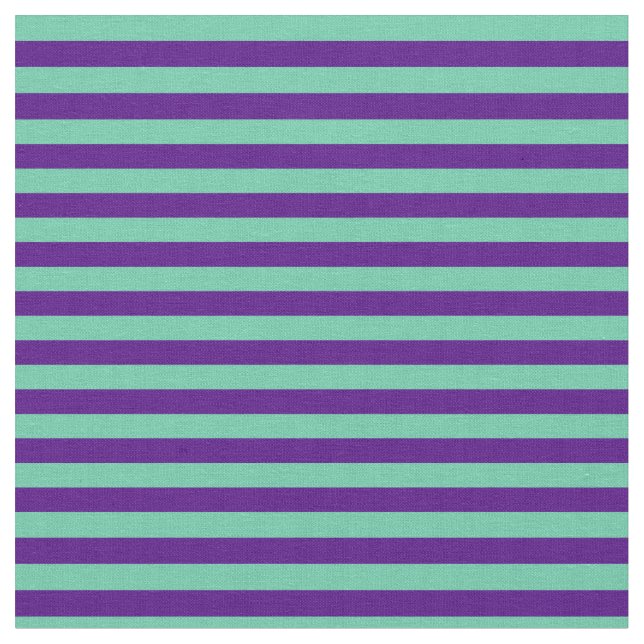 Aquamarine and Indigo Striped/Lined Pattern Fabric (Close Up)