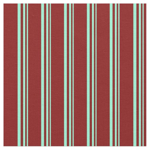 Aquamarine and Maroon Lines Fabric