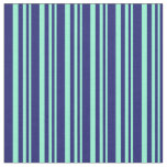 [ Thumbnail: Aquamarine and Midnight Blue Pattern Fabric ]
