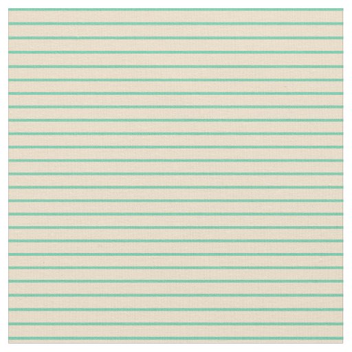 Aquamarine and Tan Stripes Fabric