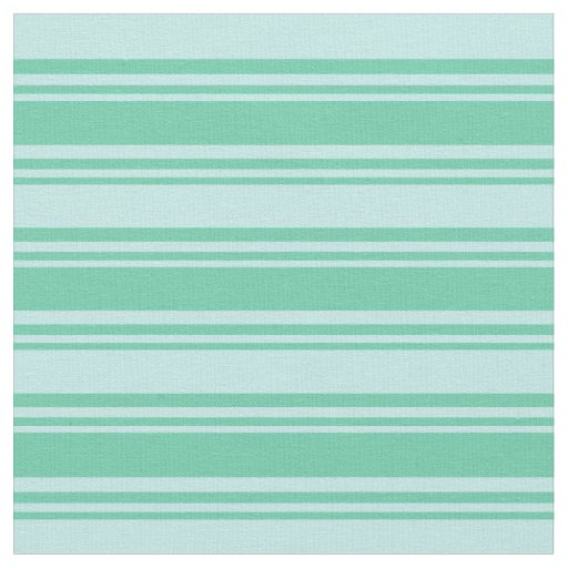 Aquamarine and Turquoise Stripes Pattern Fabric