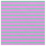 [ Thumbnail: Aquamarine and Violet Colored Stripes Fabric ]