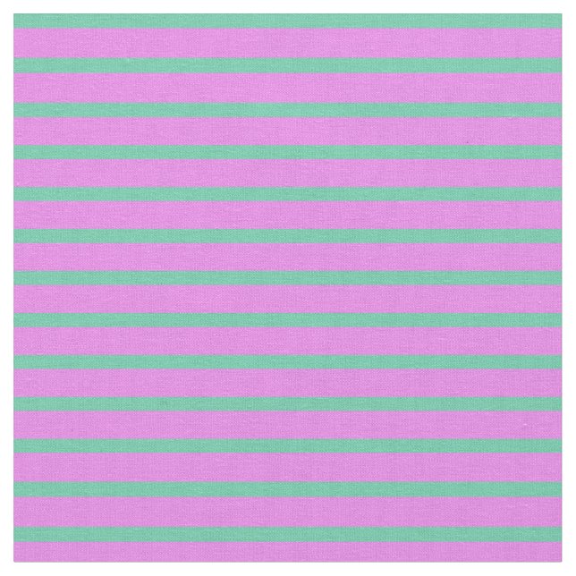Aquamarine and Violet Colored Stripes Fabric (Close Up)
