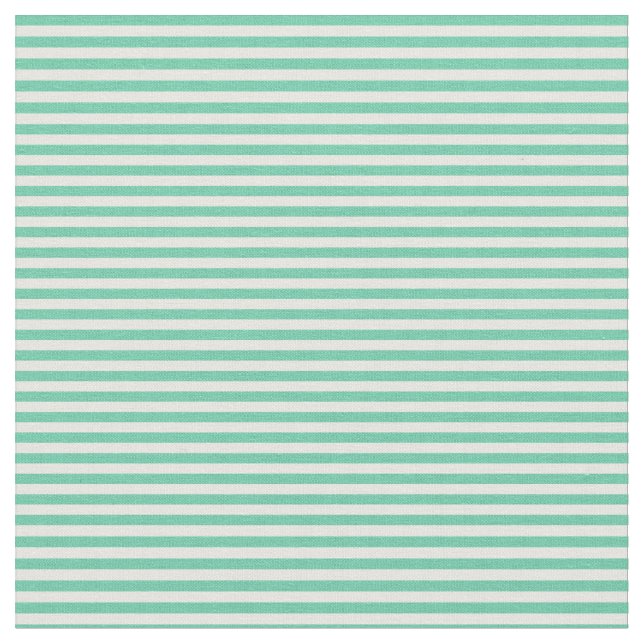 Aquamarine and White Lined/Striped Pattern Fabric (Close Up)