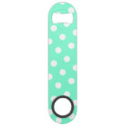 Aquamarine and White Polka Dot