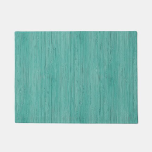 Aquamarine Bamboo Wood Grain Look Doormat