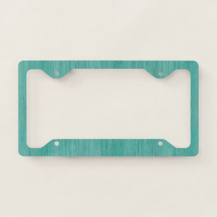 Aquamarine Bamboo Wood Grain Look License Plate Frame