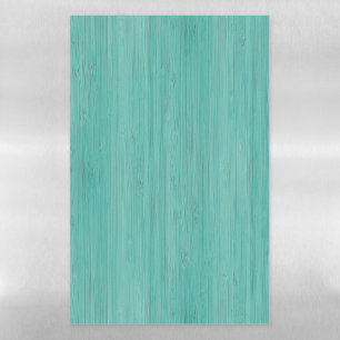 Aquamarine Bamboo Wood Grain Look Magnetic Dry Erase Sheet