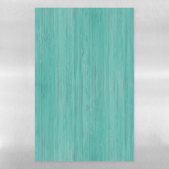 Aquamarine Bamboo Wood Grain Look Magnetic Dry Erase Sheet (Vertical)