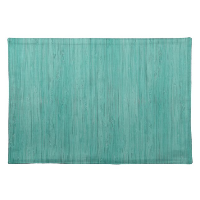 Aquamarine Bamboo Wood Grain Look Placemat (Front)