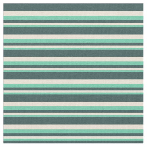 Aquamarine, Bisque, and Dark Slate Gray Pattern Fabric