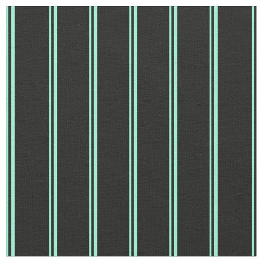Aquamarine & Black Lines Fabric