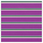 [ Thumbnail: Aquamarine, Black, Mint Cream, and Purple Colored Fabric ]