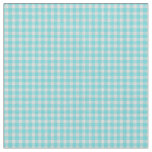 Aquamarine Blue and White Plaid Fabric