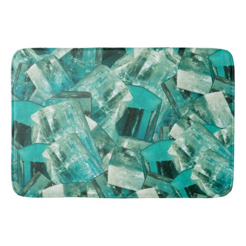 Aquamarine Blue Green Beryl Crystal Gemstone Bath Mat