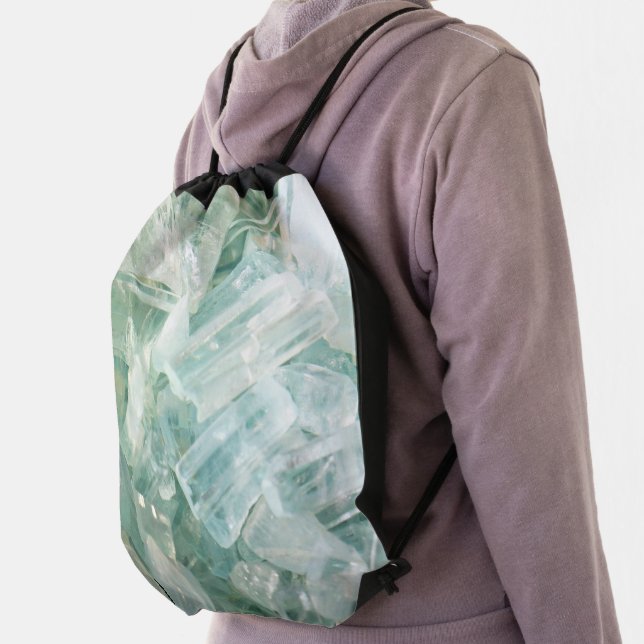 Aquamarine Blue Green Beryl Gemstone Backpack (Insitu)