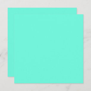 Aquamarine Blue Green Turquoise Solid Color Card