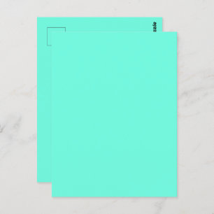 Aquamarine Blue Green Turquoise Solid Color Postcard