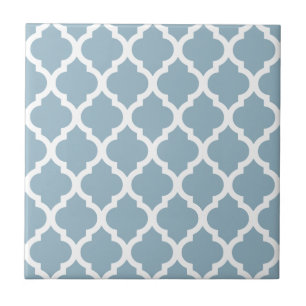 Aquamarine Blue Moroccan Tile Trellis