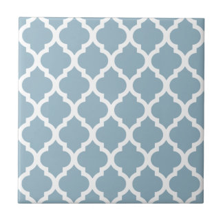 Aquamarine Blue Moroccan Tile Trellis