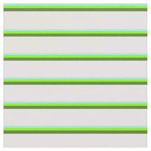 Aquamarine, Chartreuse, Dark Olive Green & Cyan Fabric
