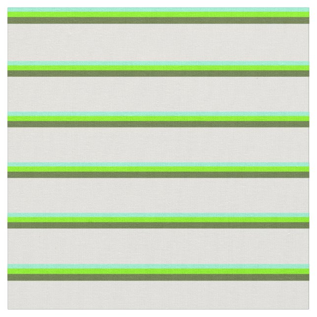 Aquamarine, Chartreuse, Dark Olive Green & Cyan Fabric (Close Up)