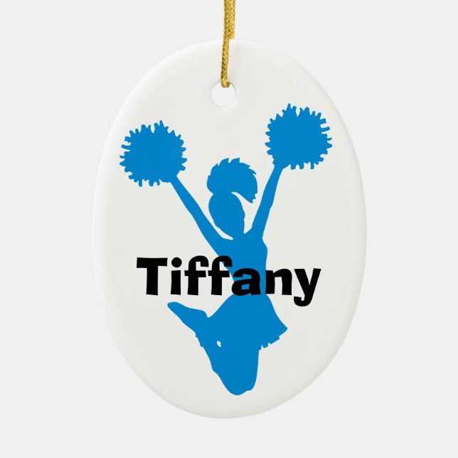 Aquamarine Cheerleader Ornament (Front)