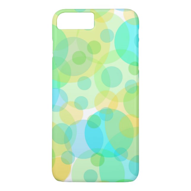 Aquamarine Circles Bubbles Fun Whimsical Art Case-Mate iPhone Case (Back)