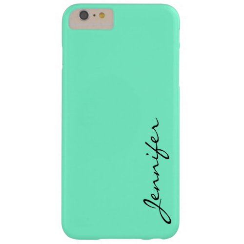 Aquamarine color background barely there iPhone 6 plus case