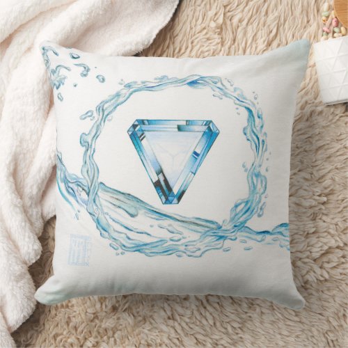  Aquamarine Core Throw Pillow