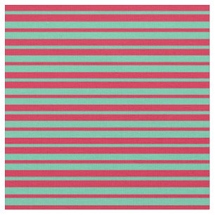 Aquamarine & Crimson Colored Lines Fabric
