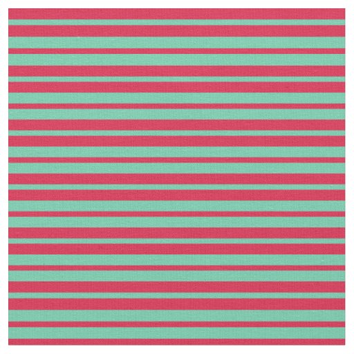Aquamarine & Crimson Colored Lines Fabric