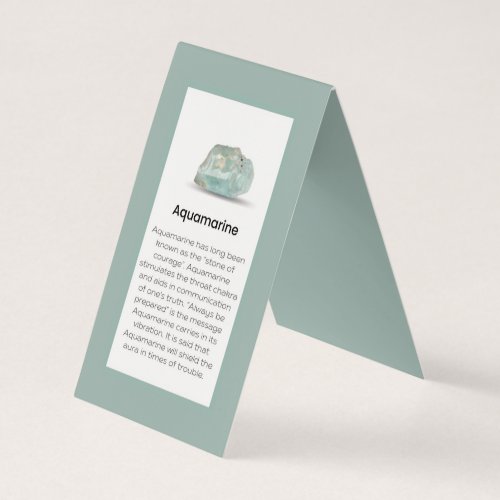 Aquamarine Crystal Meaning Jeweler  Business Card