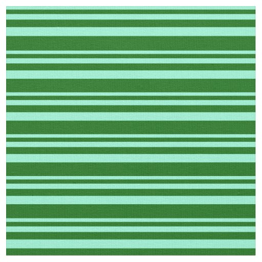 Aquamarine & Dark Green Lined/Striped Pattern Fabric
