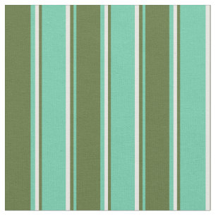 Aquamarine, Dark Olive Green, and White Colored Fabric