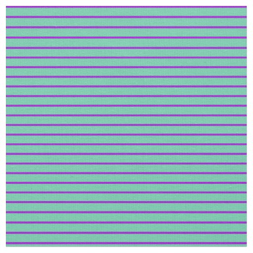 Aquamarine & Dark Violet Lines/Stripes Pattern Fabric