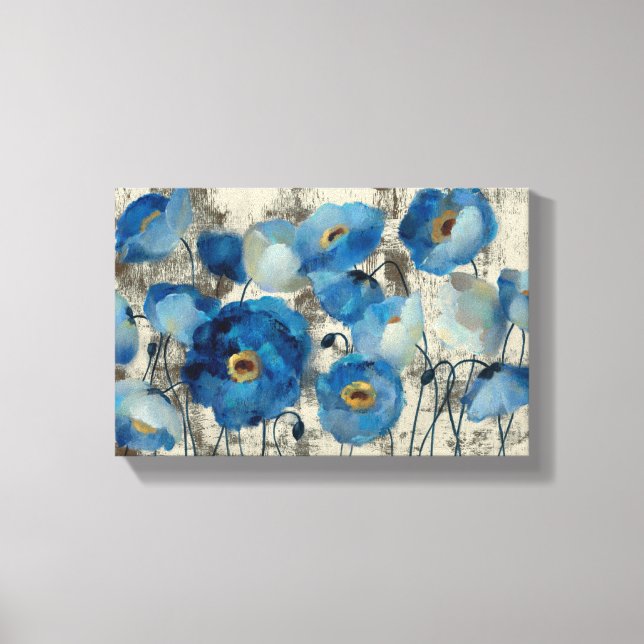 Aquamarine Floral Canvas Print (Front)