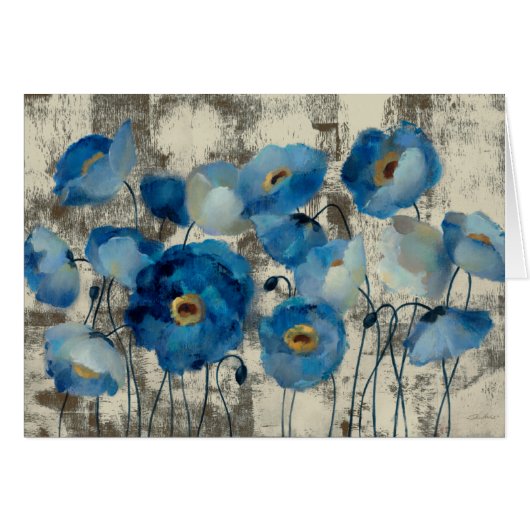 Aquamarine Floral Cards (Front Horizontal)